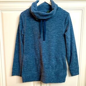 Stillwater Supply Co Womens Size Small Blue Cowl Neck Long Sleeve Sweatshirt Top